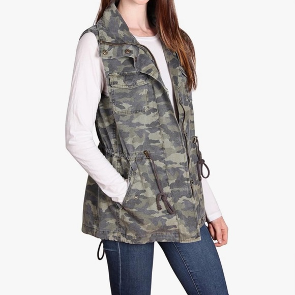 Jackets & Blazers - Velvet Brand Camo Utility Vest Sz S